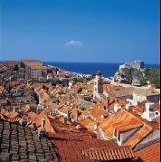 Imagen de los rojos techos de teja de Dubrovnik